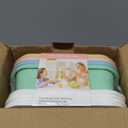 Caperci Original Lunchable Snack Containers for Kids & Adults - 5 Compartments Bento Snack Boxes with 4 Leakproof Small Containers, Wheat Straw, BPA-Free, Set of 4 (Vintage Colors)