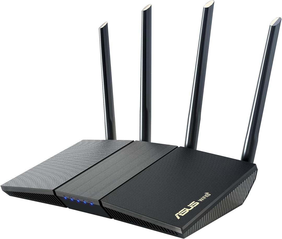 ASUS RT-AX1800S Dual Band WiFi 6 Extendable Router, Subscription-Free Network Security, Parental Control, Built-in VPN, AiMesh Compatible, Gaming & Streaming, Smart Home (9.06 x 5.28 x 2.2 inches)