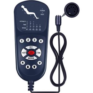 ZWP 5 Pin Massage Function Remote Control Replacement fit for Recliner Lift Chair, Controls 2 Lifting Up/Down Motor 4 Sets of Vibration Motors 1 Heating Pad