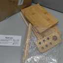 Aolamegs Yarn Holder for Crochet and Knitting, Bamboo Wooden Yarn Spinner Storage Organizer for Crocheting Accessories,with Anti-Slip Pads, Works with Skein, Cake, Ball