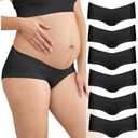 Intimate Portal Maternity Underwear Cotton Pregnancy Postpartum Panties Under the Bump Boyshort Briefs, 2XL