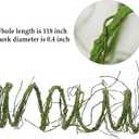 118 inch Small Green Artificial Tree Branches Grapevine Garland Ivy Willow Vines Plants Fake Cherry Blossom Tree Trunk Twigs for Wall Hanging Forest Room Home Wedding New Year Decoration