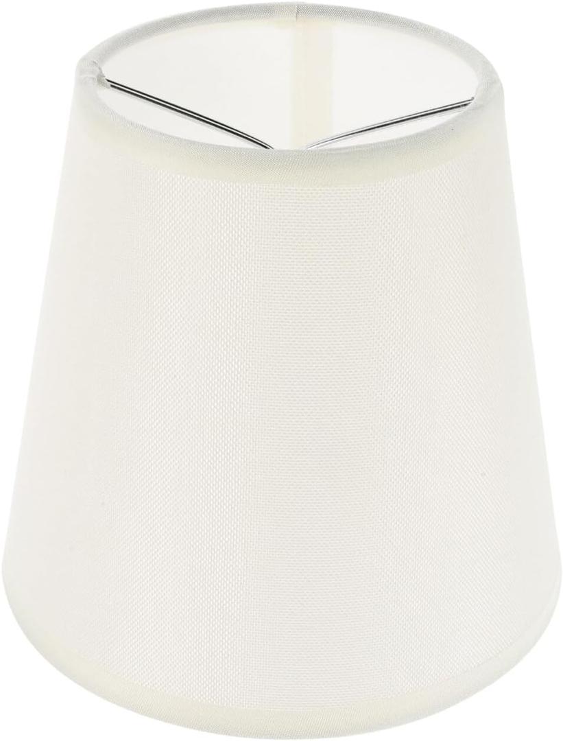 OSALADI Clip-on Fabric Lampshade 5.12 Inch Small Cloth Lamp Shade for Table Lamps Floor Lamps Wall Lamps and Chandeliers Soft Light Cover for Home Office (beige)