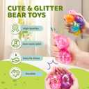 12Pack Fidget Toys Squishy Cute Bear Squeeze Ball , Stress Balls for Stress ReliefPull Stretch Classroom Prize Party Favors Toys for Kids