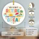 2 x Retirement Ornament 2025 - Retirement Gifts for Coworker, Employee, Boss, Teacher, Nurse, Funny Farewell Retired Gifts, First Retired Ornament - Ceramic Christmas Ornament for Tree Decor