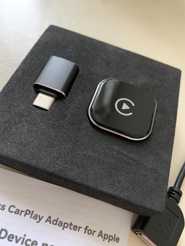 Mini Wireless CarPlay Adapter for Apple iPhone Android Auto, Wired to Wireless Car Play Adapter Plug