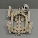 36.6 Inches Poseable Full Body Hanging Skeleton Decoration, Life-Size Halloween Skeleton Prop with Movable Joints, Indoor Outdoor Halloween Decorations for Parties, Haunted House, and Yard Dcor