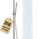 G‑Promise 316 Marine Grade Stainless Steel 8 Inches Outdoor Shower Kit
SUS 316 Stainless Steel, Built to Last, Easy Install, Height Adjustable, Wall Mounted, for Poolside, Backyard, Coastal Homes