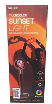 Merkury Innovations Multicolor RGB Sunset Lamp with Remote