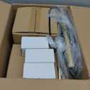 Vintage Floor Lamps for Living Room-3 Light Gold Dimmable Floor Lamp with Three Bulbs & Glass Lampshape, Mid Century Modern Standing Lamp Tree Tall Flower Floor Lamp for Bedroom Living Room,Corner (7.7inch)