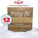 Fairfield The Original Poly-Fil, Premium Polyester Fiber Fill, Soft Pillow Filler, Stuffing for Stuffed Animals, Toys, Cloud Decorations, and More, Machine-Washable, 12 lb Box