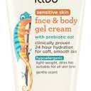 Aveeno Sensitive Skin Face & Body Gel Cream for Kids with Prebiotic Oat, Clinically Proven 24 Hour Hydration for Soft Skin, Quick Drying and Lightweight, Hypoallergenic, 8 oz