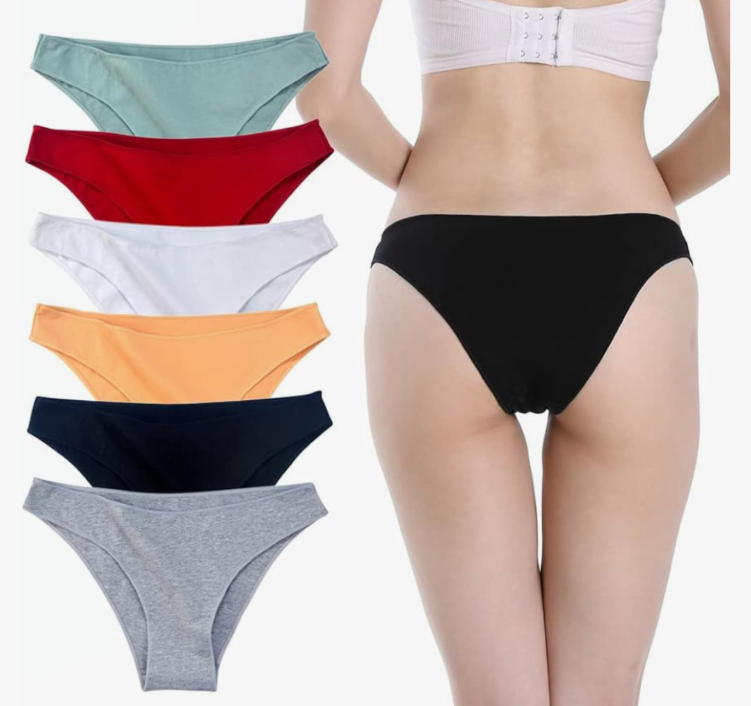 Evankin High Waisted Pure Cotton Triangle Underwear for Women Comfortable and Breathable M