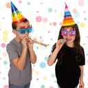 Tigerdoe Birthday Party Hats - Happy Birthday Theme Set- Party Supplies and Decor - 36 Piece Set - 12 Hats - 12 Sunglasses - 12 Whistles -
