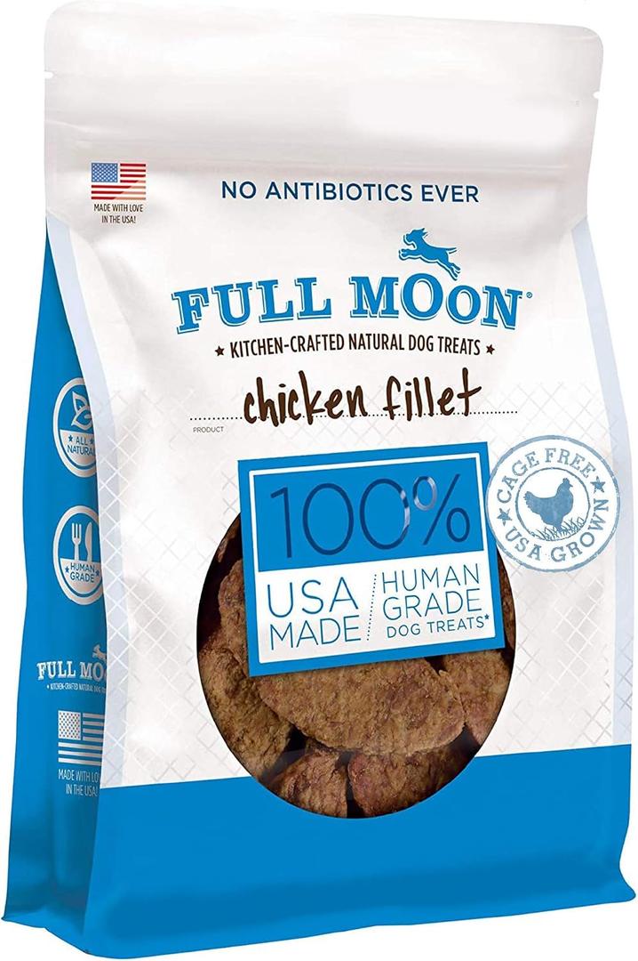 Full Moon Chicken Fillet Healthy All Natural Dog Treats Human Grade Made in USA 48 oz (EXP 09/10/26)