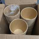 Lamosi 200 Pack 8 oz Kraft Paper Cups, Brown Disposable Paper Coffee Cups, Unbleached Paper Cups for Hot/Cold Beverage Party Home Office