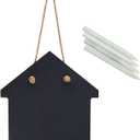 Farmlyn Creek 2 Rustic Farmhouse Hanging Chalkboard Signs with 4 Chalk Sticks (6 Piece Set)