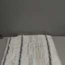 INK+IVY NEA 100% Cotton Shower Curtain Boho Tassels, Multi-Color Stripe Print Machine Washable, Modern Home Bathroom Dcor Bathtub Privacy Screen, 72" x 72", Off White/Gray