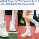 Beita Basketball Shoes for Women Fashion Sneakers Sport Shoes Anti Slip Breathable Tennis Shoes Volleyball Shoes Pickleball Shoes Running Shoes Rubber Sole Indoor Outdoor Court Light Weight Wide (White)