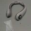 Portable Lightweight Neck Fan Rechargeable, 5 Speeds, Neck Support, USB Personal Bladeless Wearable Cooling Neck Fan for Hot Flashes, Disneyland, Travel, Christmas Gift for Men Women (Gray)