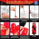 Arrowbash 2 Sets Ninja Party Decorations Ninja Adjustable Balloon Column Stand Kit Metal Telescopic Pillar Balloon Stand for Birthday Warrior Themed Party Supplies(Black, Red)