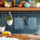 KitchenAid Ribbed Soft Silicone Pot Holder 2-Pack Set, Fog Blue, 7"x9"