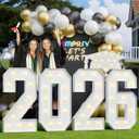 Graduation Decorations Class of 2026, 4FT Marquee Numbers 2026 for Graduation Decorations, 2026 Light Up Numbers for Graduation Party Decor