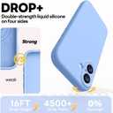 Vooii Magnetic for iPhone 17 Case, Compatible with Magsafe (Premium Liquid Silicone) (Integrated Camera Control Button) Full Body Protective Anti-Scratch Microfiber Lining 6.3", Light Blue