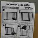 Upgraded Steel RV Screen Door Protector Grille - Lightweight Adjustable Guard for Dogs, Fits Door Width 18.11"–31.5", Perfect for RV, Camper
