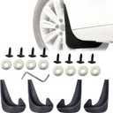 Mud Flaps, Splash Guard, No Drilling Required Mud Guards with Hardware Kits, Front and Rear Side Splash Guards Vehicle Sediment Protection Automotive Exterior Accessories for Car Truck SUV