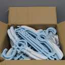 40pcs Baby Nursery Closet Hangers,Toddler Hanger Extendable and Non-Slip for Infant Kids Clothes,11"-14.6" Adjustable Child Coat Pant Hanger for Boy and Girl (Blue)