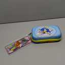 Innovative Designs Sonic the Hedgehog Pencil Case Set with Stickers and Gel Pens for Kids, Molded with Zip Closure, Blue