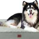 EHEYCIGA Orthopedic XXL Dog Beds for Jumbo Dogs with Removable Washable Cover for Crate, Greyish Green, 47x29