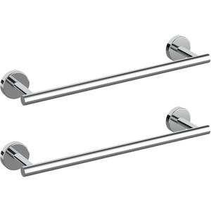 Cilee 2 Pieces Polished Chrome Bathroom Towel Bar, 24 Inch Double Towel Racks,Bathroom Towel Holder Towel Bar for Bathroom Stainless Steel Wall Mount (24inch)