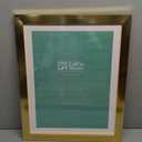 LaVie Home 14x18 Picture Frame Gold Poster Frame,Display Pictures 12x16 with Mat or 14x18 Without Mat, Stable and Sturdy Frame and Polished Plexiglass, Horizontal and Vertical Format of The Walls