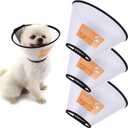 Soft Dog Cone Collar, 3 PCS (for Right Size) Flexible Plastic Cone for Dogs After Surgery, Dog Recovery Collar, Adjustable E-Collar for Large/Medium/Small Dogs Cat, Comfy Elizabethan Collar (M)