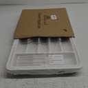 Homecor Silverware Organizer for Kitchen Drawer, Expandable Utensil Drawer Organizer with 2 Knife Block, Flatware and Cutlery Holder, Adjustable Plastic Storage for Spoons Forks Knives (White)