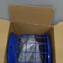 Kingsyard Bluebird Feeders for Outdoors Hanging, All Metal, Cage Mealworm Bird Feeder with Tray, Squirrel Proof & Weatherproof, Easy to Refill & Clean (Blue)