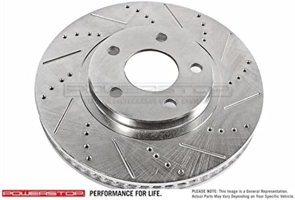 POWERSTOP Drilled Slotted Rotor Rh