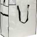 Household Essentials Medium Storage Bag, Clear Polyethylene with Black Trim Medium (22"L x 12"W x 26"H)