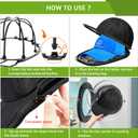 Eiito Hat Washer Cage, Hat Washer for Baseball Caps, Hats Washing Machine with Frame and Washers Bag, Keep the Hats in Shape, Suitable for Adult and Kid's 2 Pack Black
