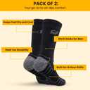 Crew Work Socks Sweat-Wicking, Durable Wool Socks for Long Shifts Up to 8" Boots Made in USA (Black)