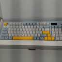 Wireless Keyboard Creamy Membrane with Rainbow Backlight,3-Mode Connectivity (BT/2.4G/USB-C) with LCD Screen & Multifunction Knob,200H Battery, 94 Key PBT Keycaps, Quiet Typing for Office/Home/Gaming