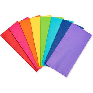 American Greetings Rainbow Tissue Paper, 40 Sheets (8 colors, 20 in. x 20 in.) for Birthdays, All Occasions, Gift Bags and Boxes, Gift Wrap, Crafts, Paper Flowers, Pom Poms, and More