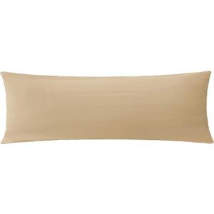 iMaylex Soft Brushed Microfiber Fabric Zipper Pillow Case, Cozy and Lightweight, Easy Care, Khaki, Body, 20" x 48"