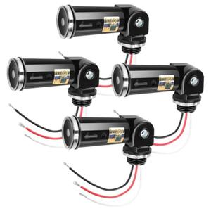 4-Pack, Dusk to Dawn/Day Night Sensor, Photoelectric Switch, Photo Cell Sensor, 110V/120V/220V/240V Input, UL Listed, IP65 Water-Resistant Photocell for Outdoor Light