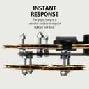 Hihat Tambourine Jingle Effect, Hammered Solid Brass  NOT MADE IN CHINA  Mountable on Any Pull Rod, 2-YEAR WARRANTY (Double Row)