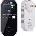 Carbon Monoxide Detector Plug in Wall, WESHLGD Portable Carbon Monoxide Detector for Travel, 3-in-1 CO Detector for Home and Travel Camping, (CO Gas Meter Temperature Humidity Sensor)
