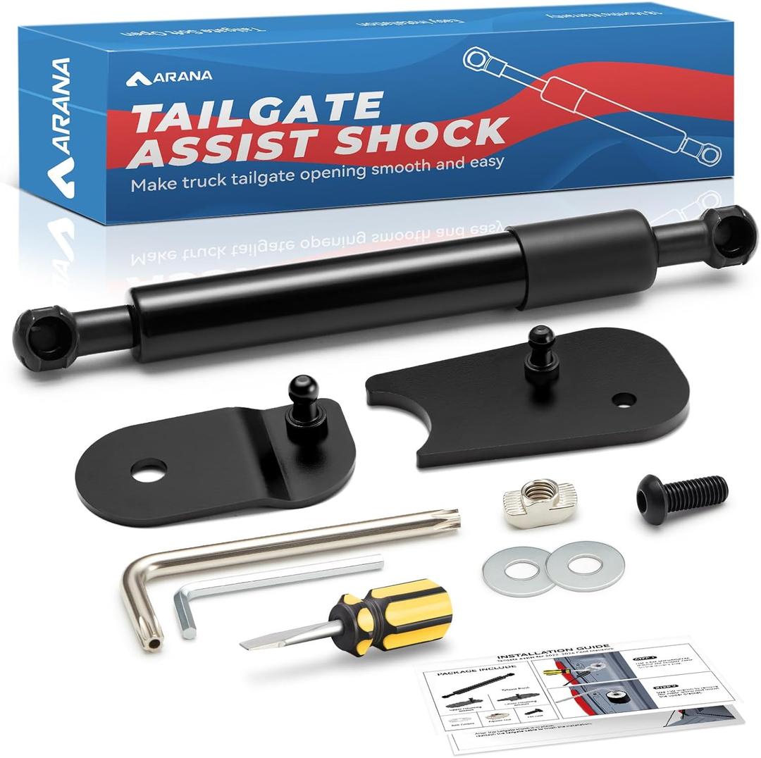 ARANA Tailgate Assist Shock for Ford Maverick, 2022-2025 Maverick Truck Tailgate Soft Open Accessories, Tail Gate Mods Damper Kit Fits Ford Maverick Hybrid XL XLT LARIAT(All Tools Provided)