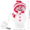 2 x Angoily USB Snowman, USB Christmas Tree for Desk, 2 Pcs Snowman Night Light, Christmas Tree for Computer Colorful Glowing Cartoon Lamp for Bedroom Living Room Xmas Party Led Cute Room Decoration